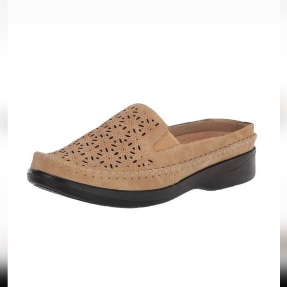 Easy Street Women's Beige Kita Comfort Mules, Size 8, Ballet Flat - Picture 2 of 7